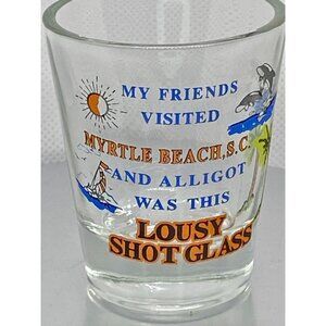 Vintage Myrtle Beach SC Friends All I Got Was This Lousy Shot Glass Souvenir